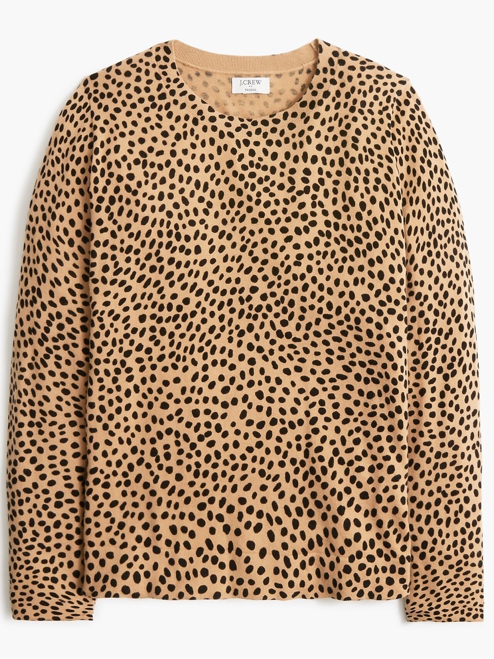 J.Crew Cheetah Crewneck Teddie Sweater